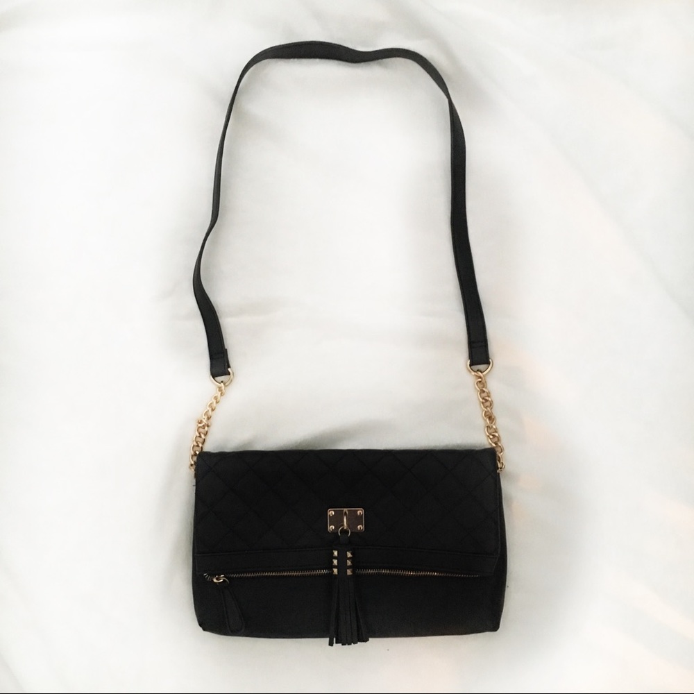 Aldo Black Quilted Clutch